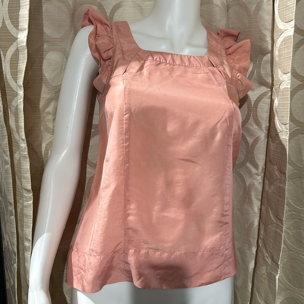 H&M pink ruffle sleeve blouse